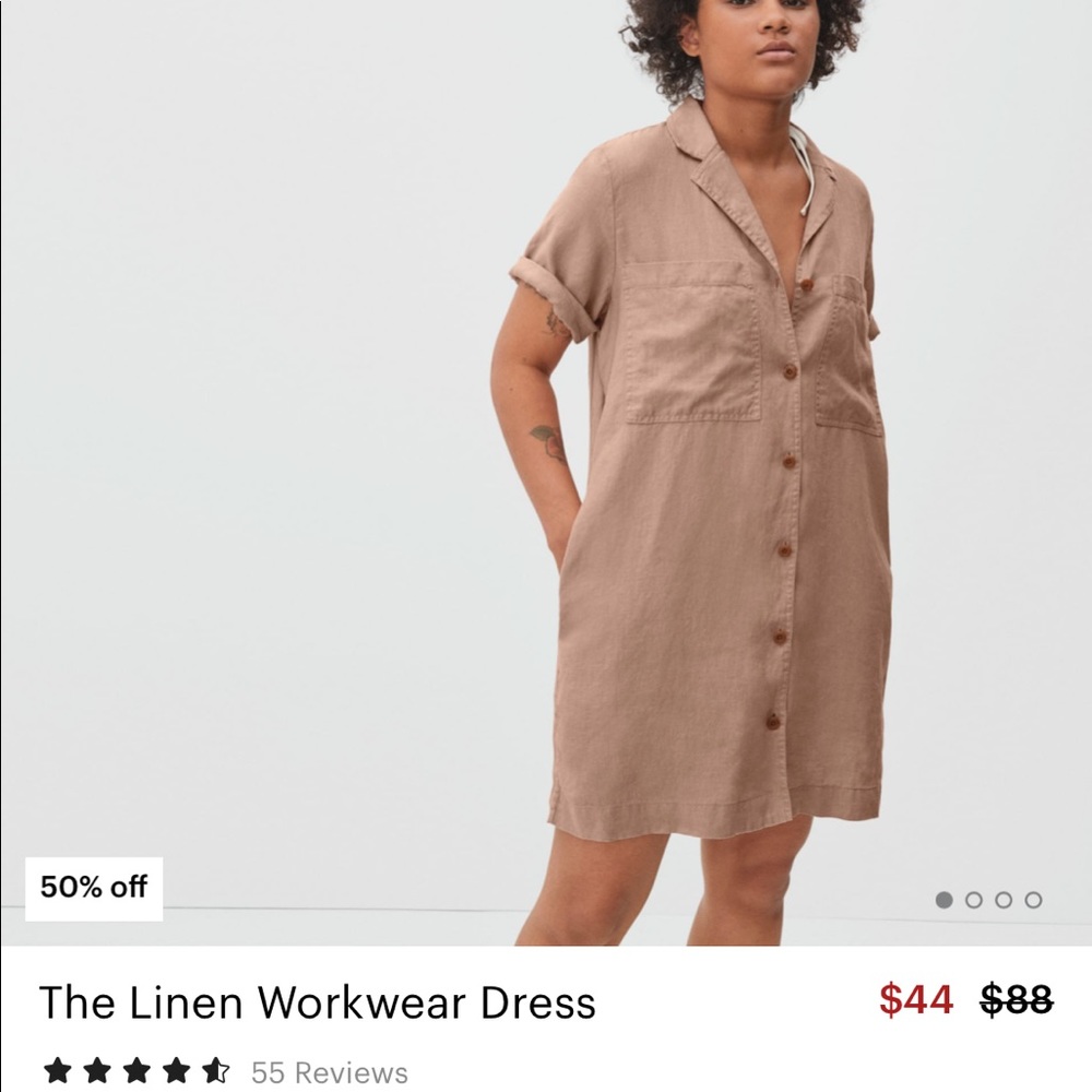 Worn Once Everlane Linen Workwear Dress
